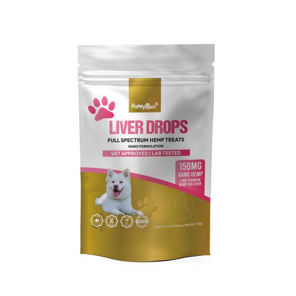 Happy Pawz Liver Drops Dog Treats, 3mg