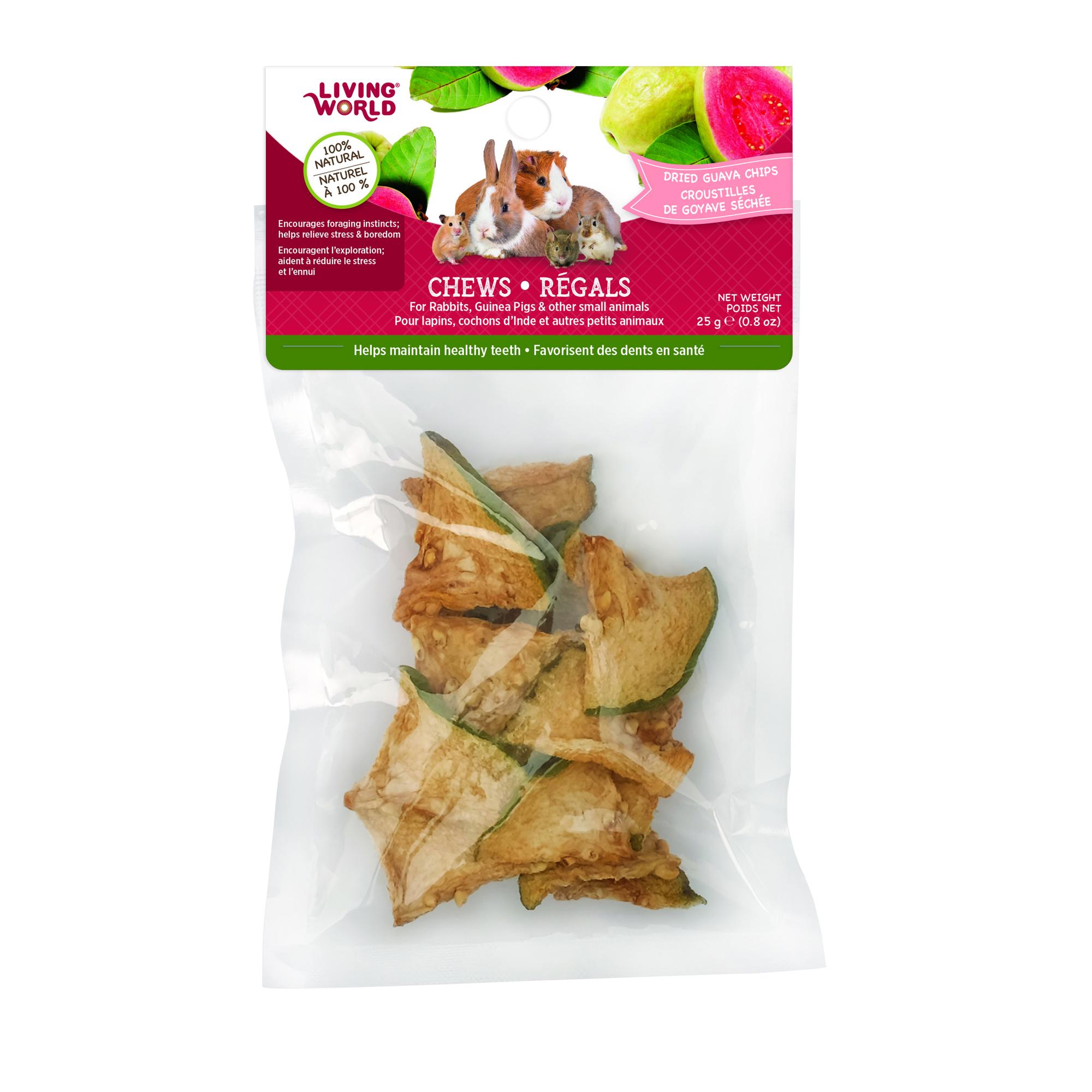 Living World Chews Dried Guava Chips Small Animal Treats