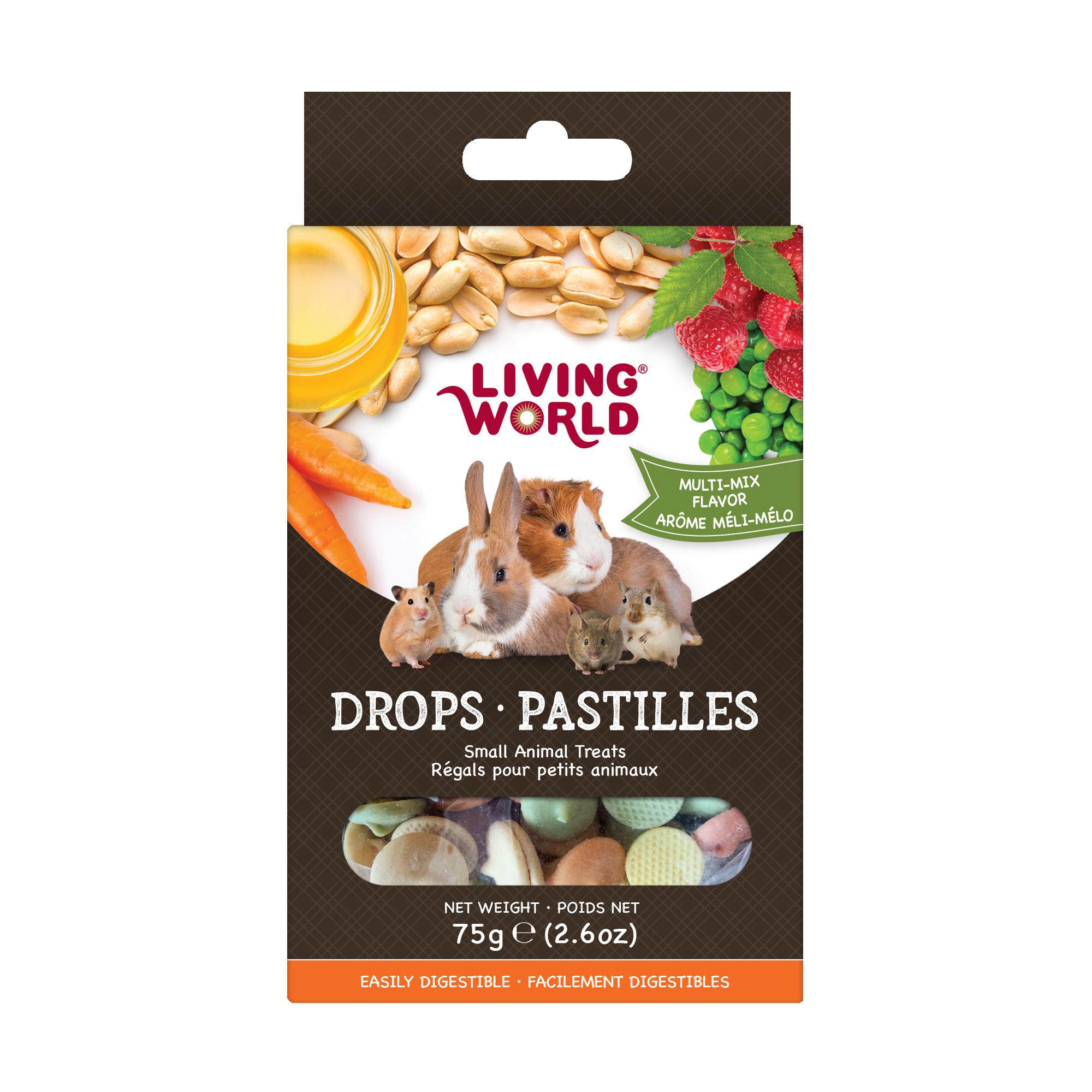 Living World Drops Multi-Mix Flavor Small Animal Treats, 75-gram
