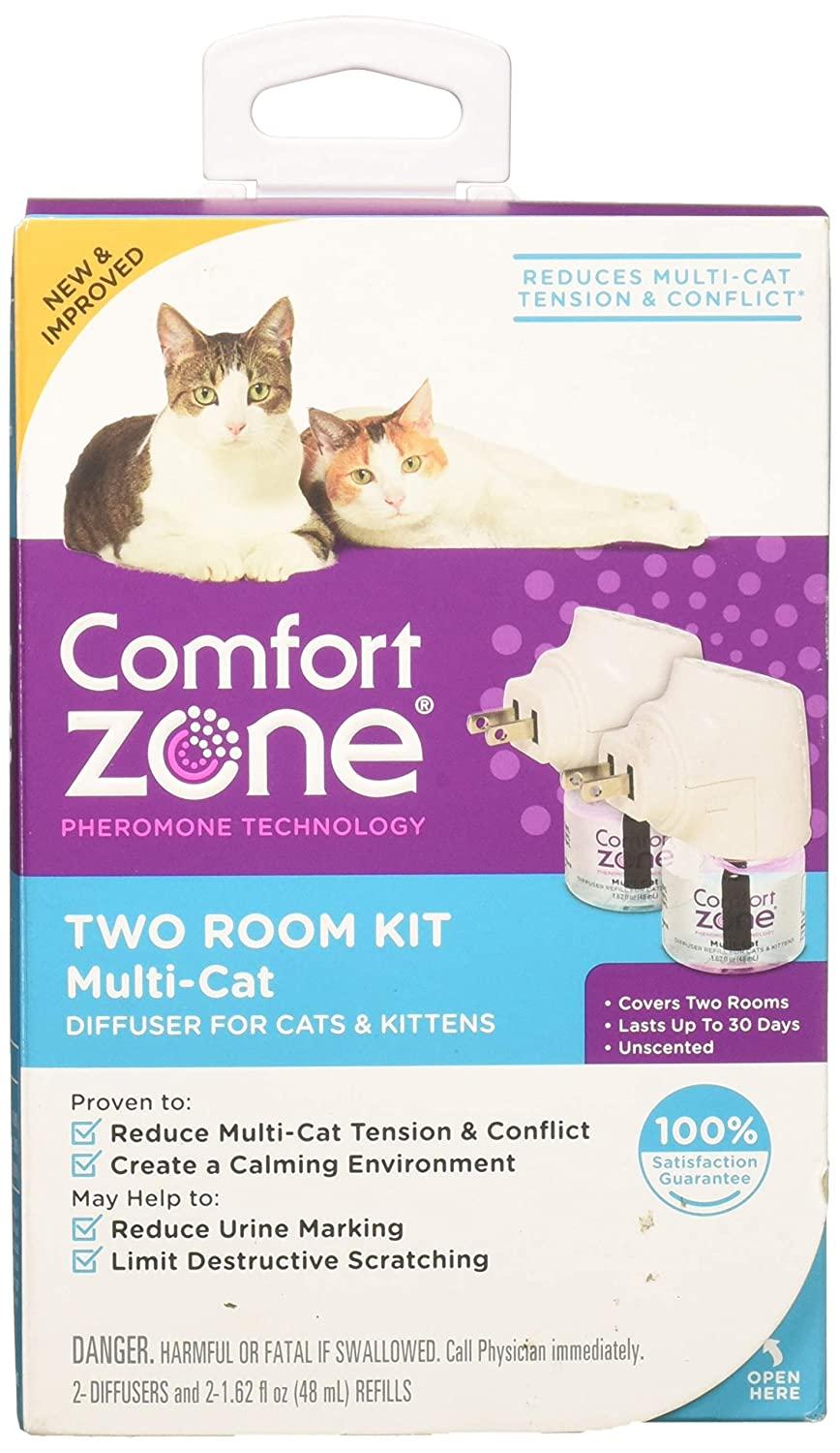 Comfort Zone Two Room Kit Multi-Cat Diffuser for Cats & Kittens