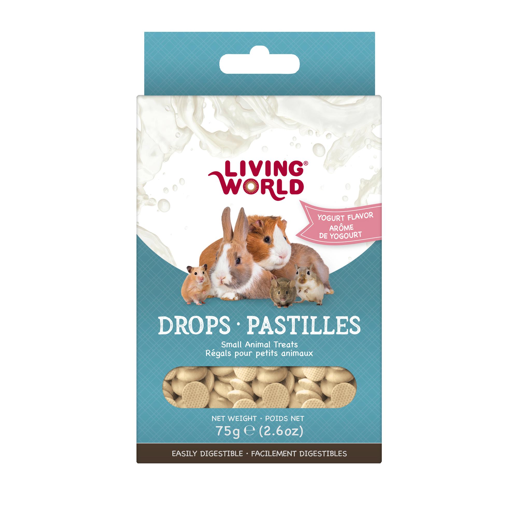 Living World Drops Yogurt Flavor Small Animal Treats, 75-gram