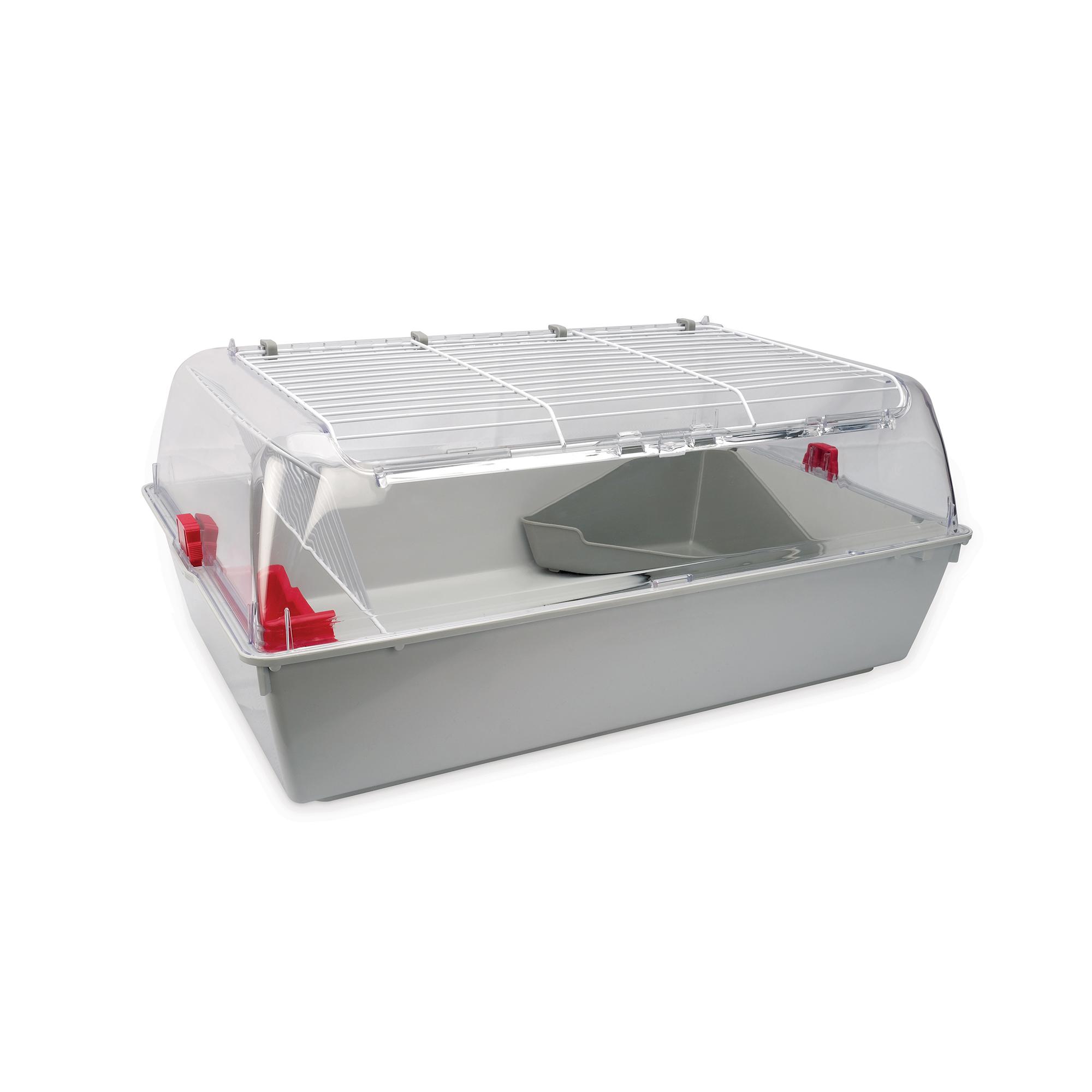 Living World Zoo Zone Small Animal Habitat, Gray/Burgundy