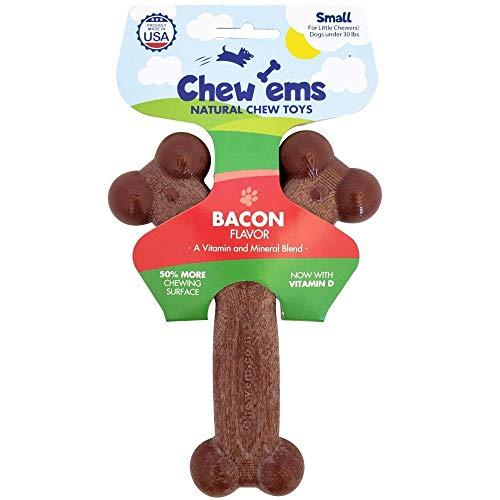 Chew'ems Healthy Chew Bacon Dog Toy, Small