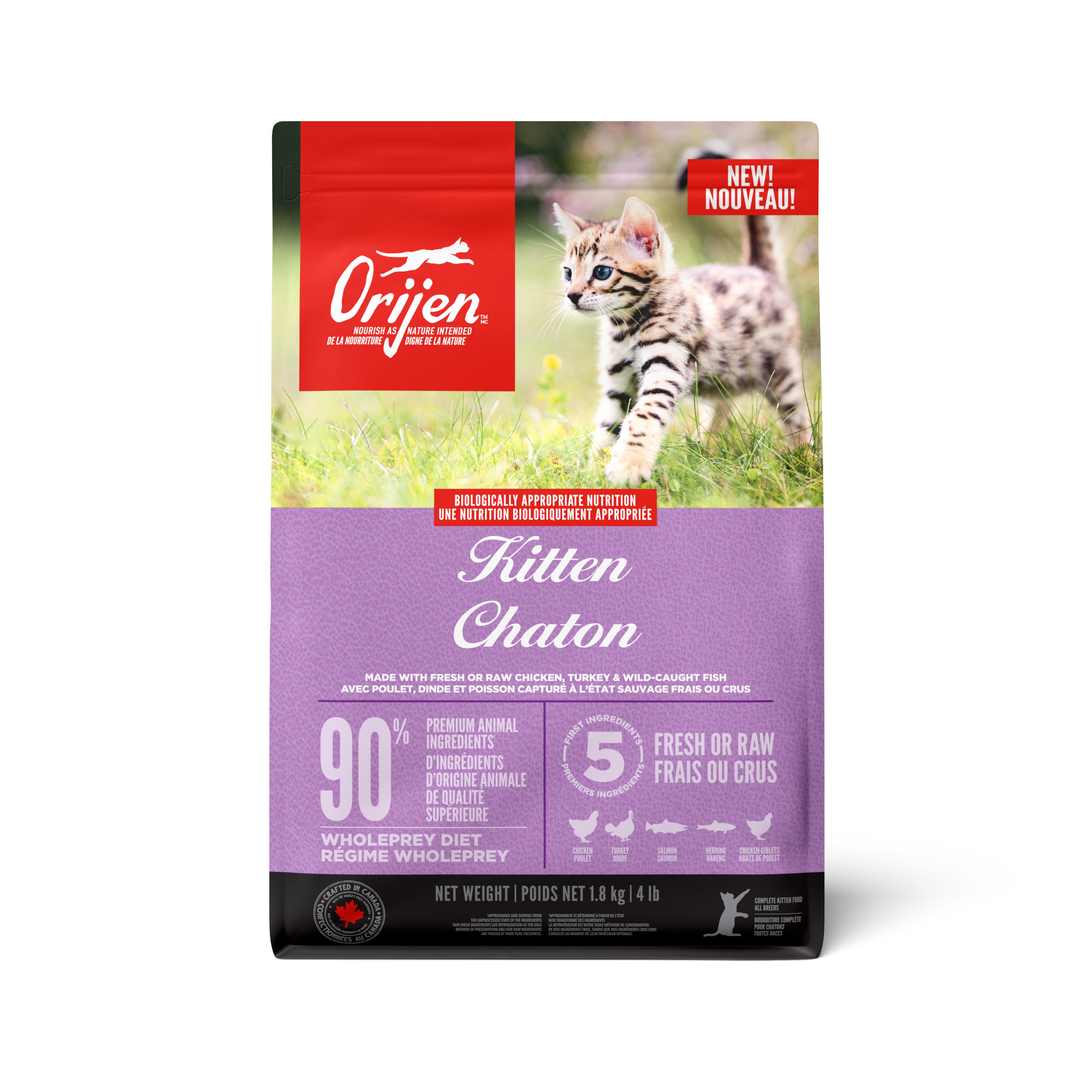 ORIJEN Kitten Dry Cat Food 1.8 kg Global Pet Foods New Brunswick