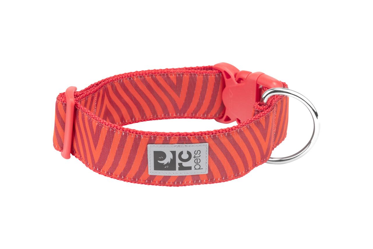 RC Pets Wide Clip Dog Collar, Goji Chevron, Medium