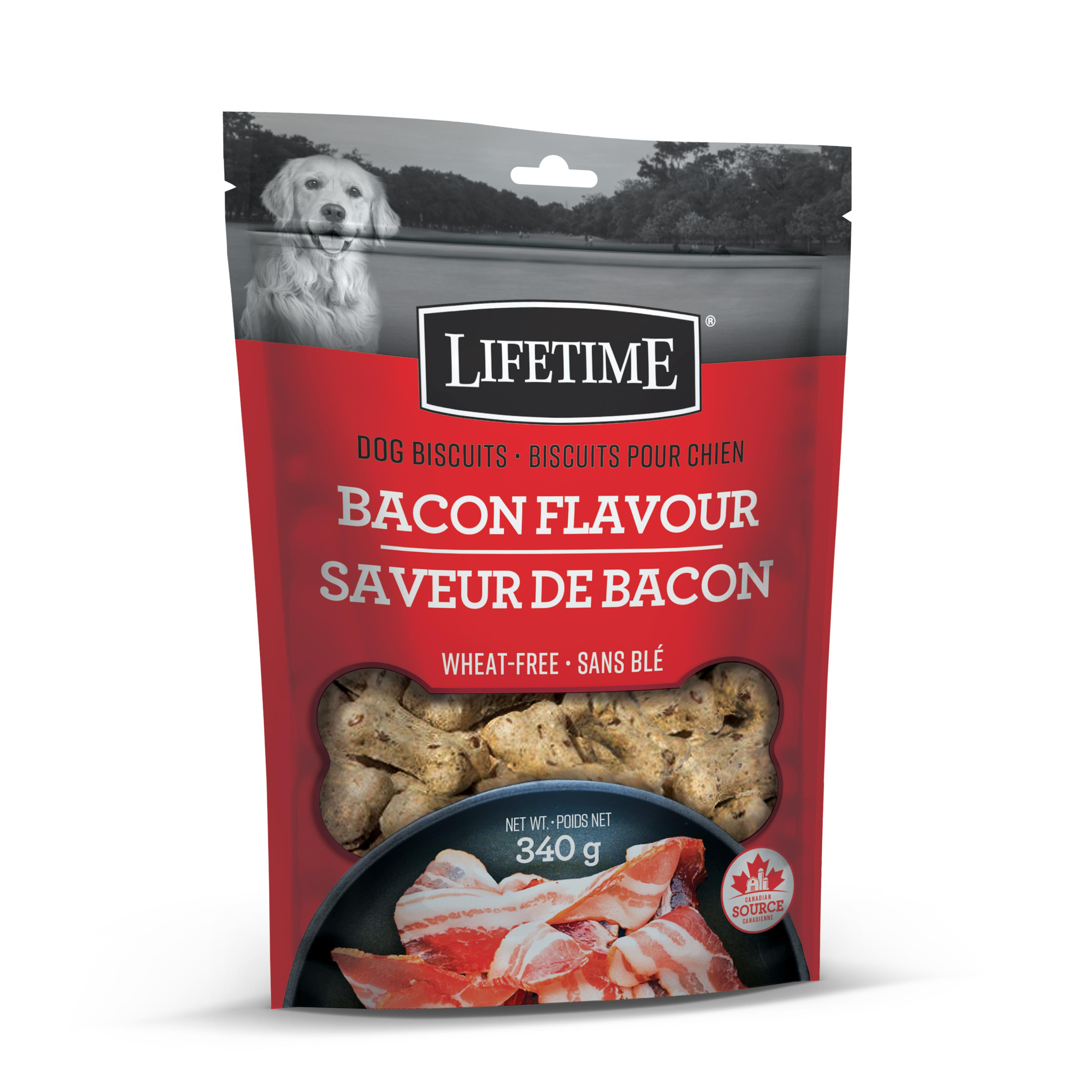 Lifetime Bacon Flavor Biscuits Dog Treats, 340-gram