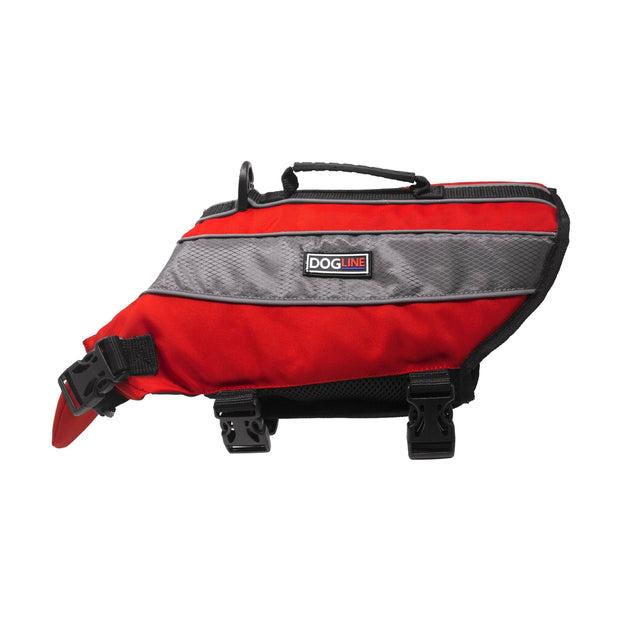 Dogline Life Vest Flotation Device for Dogs, Red, 26-34-in