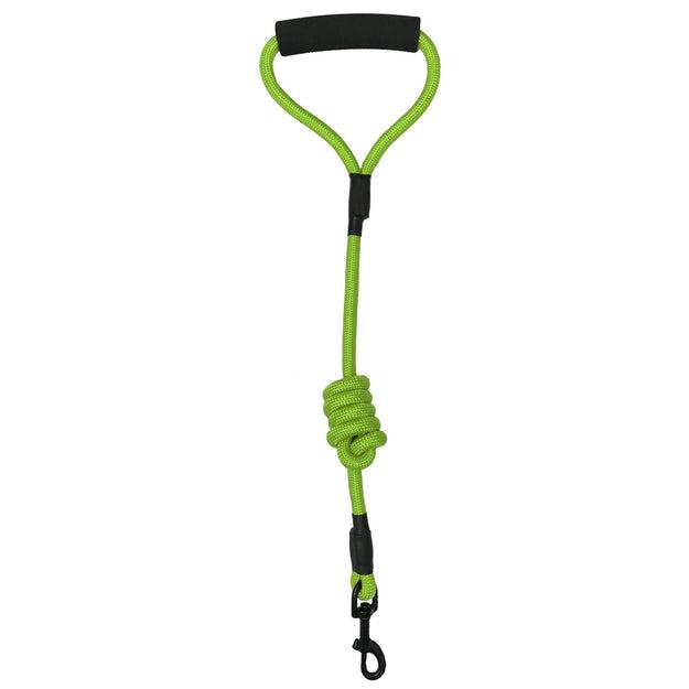 Dogline Round Nylon Dog Leash, Lime Green