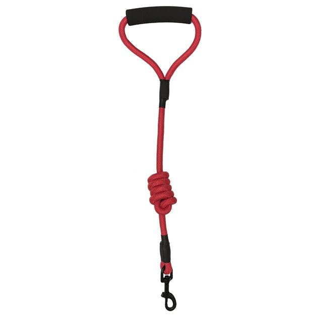 Dogline Round Nylon Dog Leash, Red