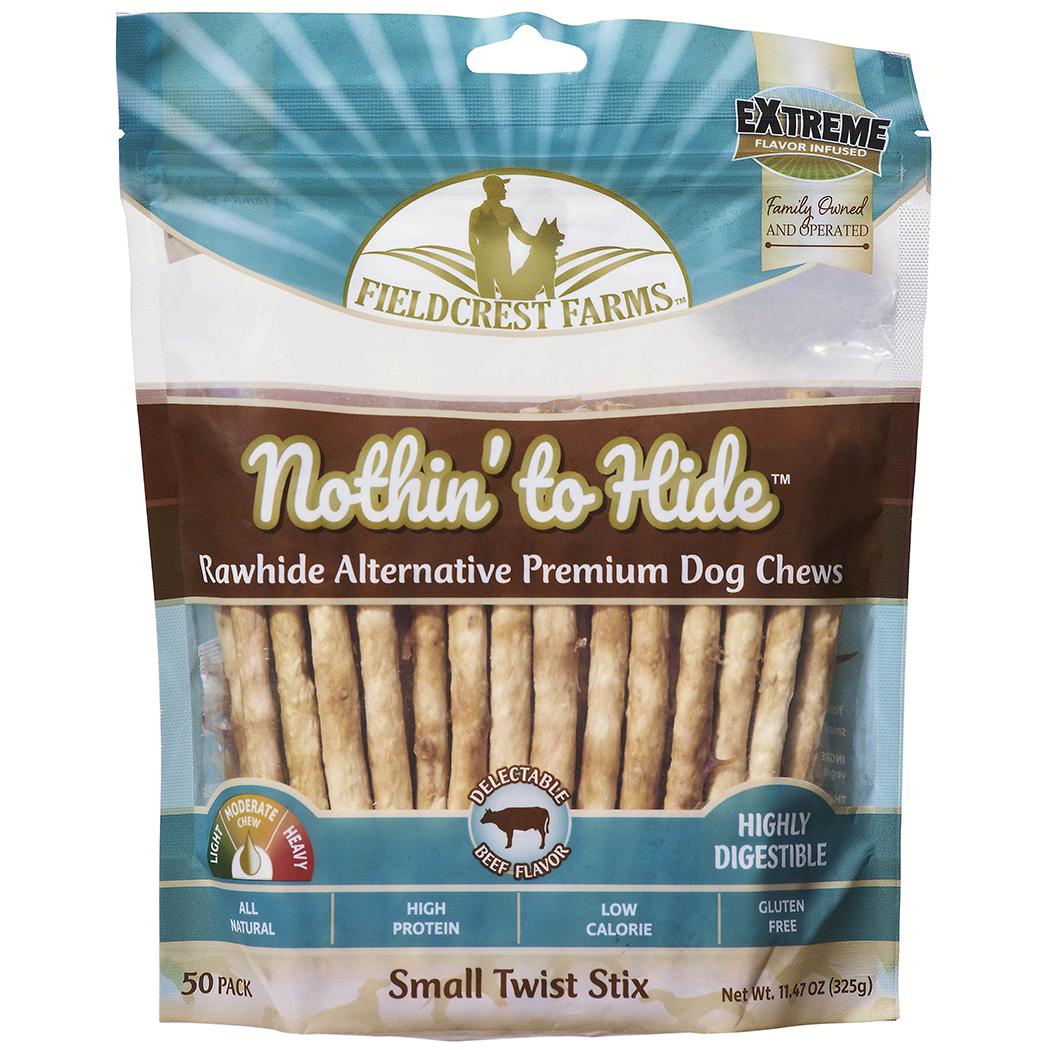 Fieldcrest Farms Nothin' to Hide Small Twist Stix Beef Pack Dog Treats