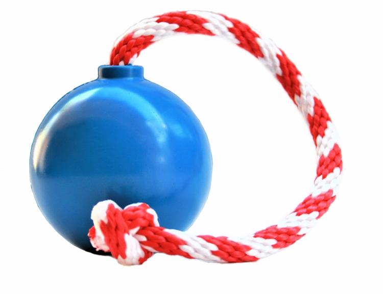 SodaPup USA-K9 Cherry Bomb Rubber Dog Toy, Blue, Medium