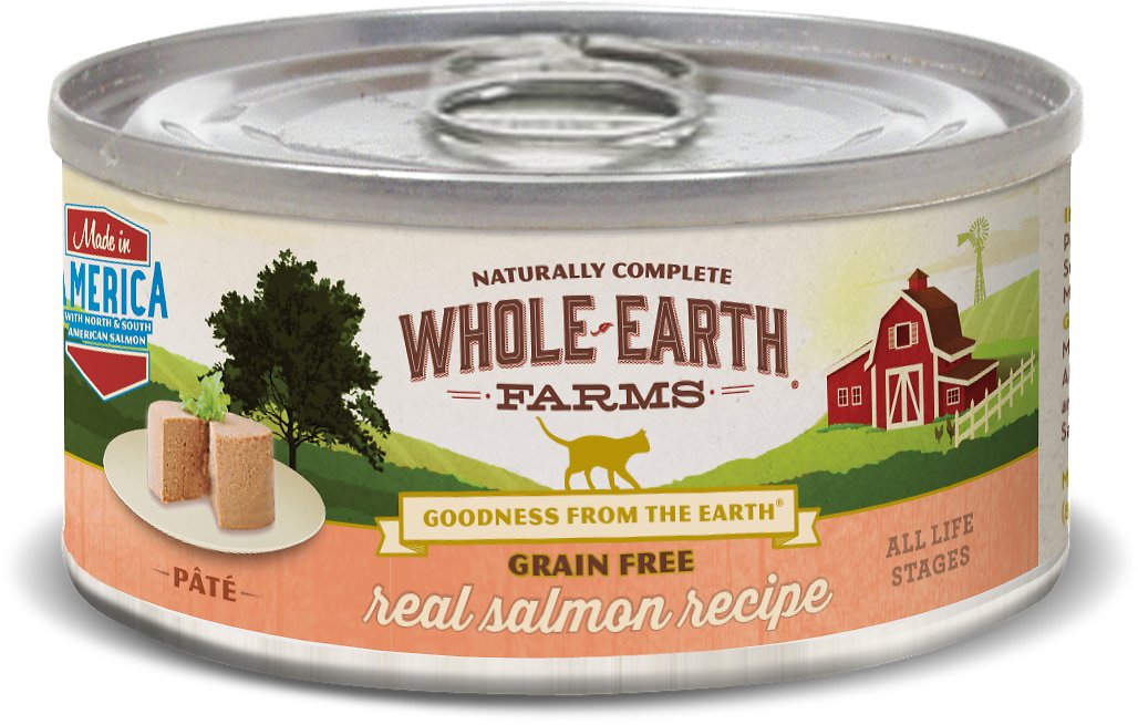 Whole Earth Farms Grain-Free Real Salmon Pate Recipe Canned Cat Food