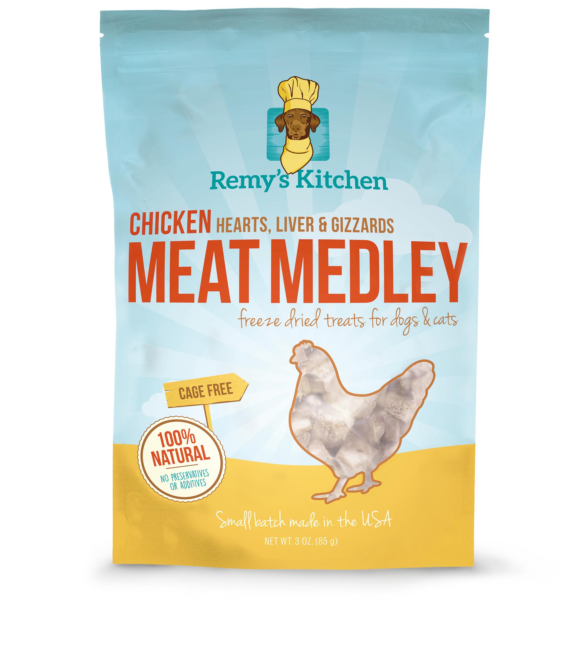 Remy's Kitchen Chicken Meat Medley Freeze-Dried Dog & Cat Treats, 3-oz