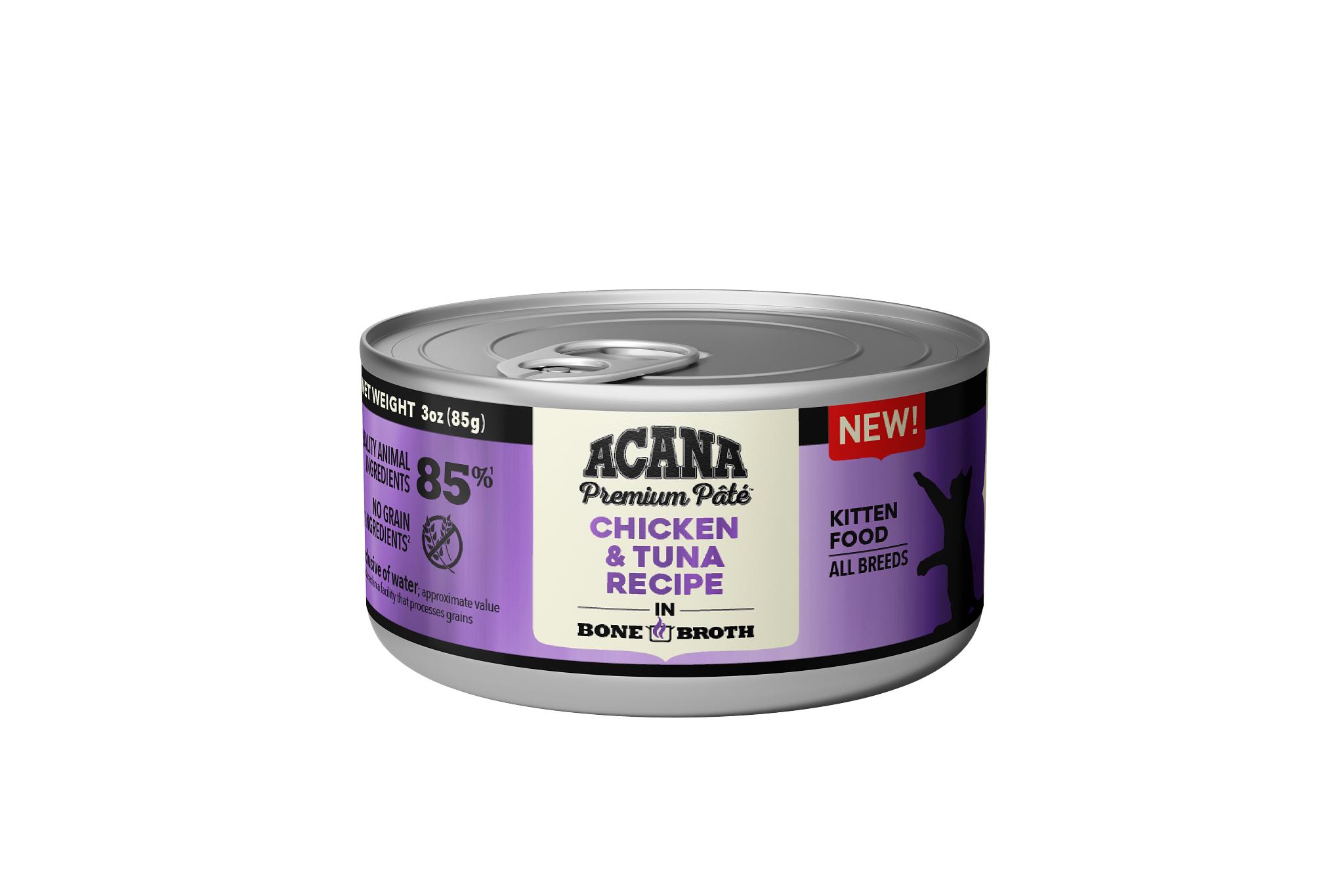 ACANA Premium Pate Chicken & Tuna Recipe in Bone Broth Kitten Wet Cat Food