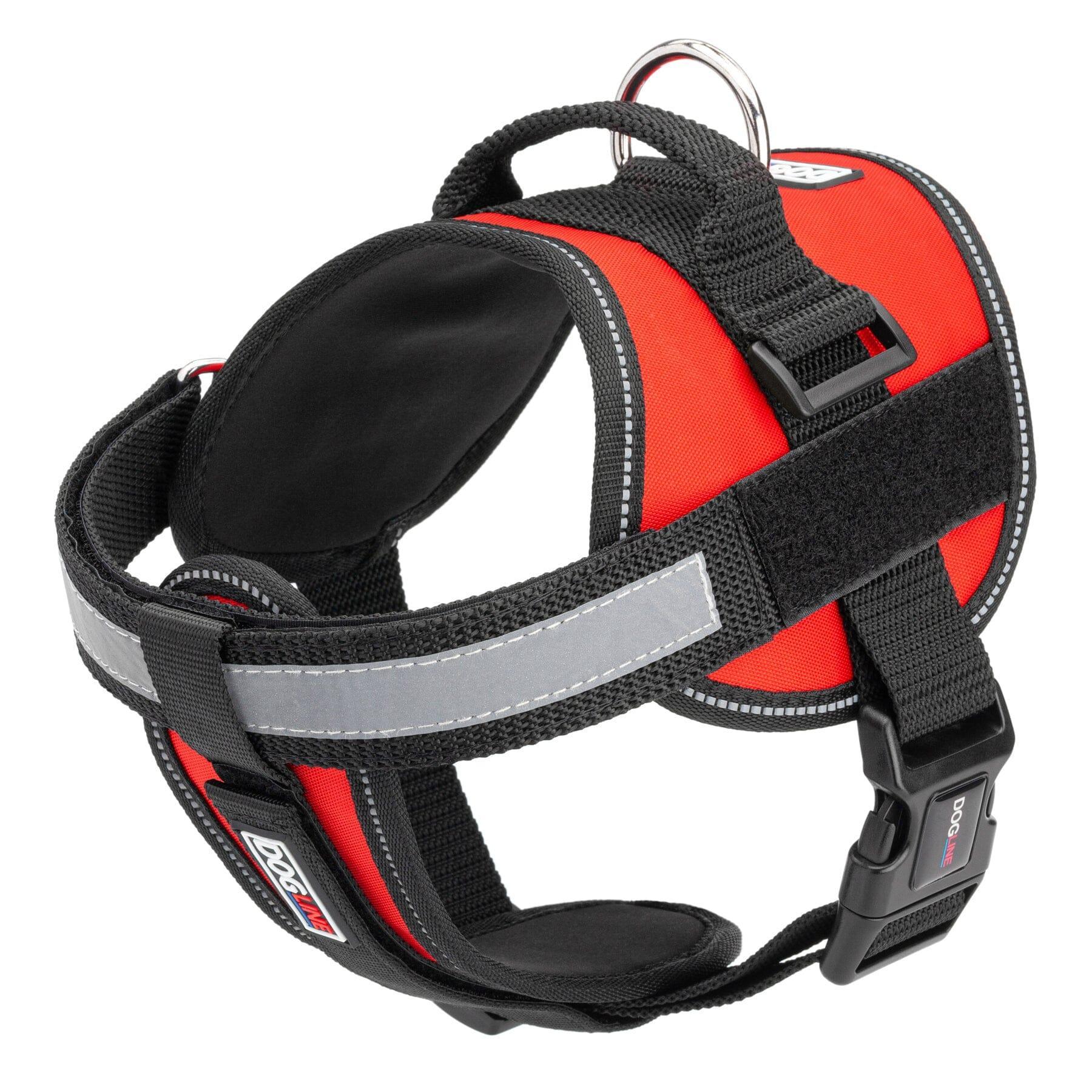 Dogline Unimax Multi-Purpose Dog Harness, Red, 18-25-in