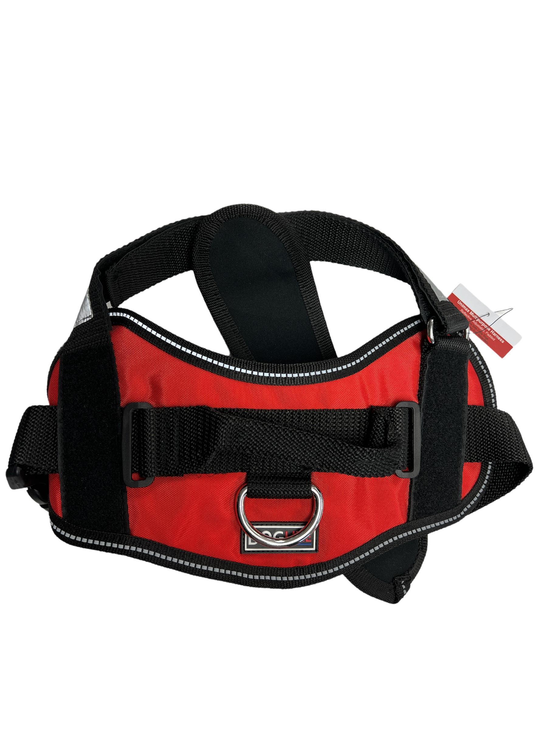 Dogline Unimax Multi-Purpose Dog Harness, Red, Medium