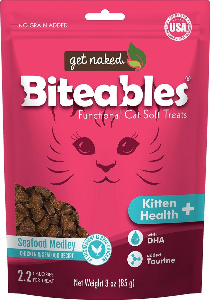 Get Naked Biteables Kitten Health Plus Seafood Medley Cat Treats