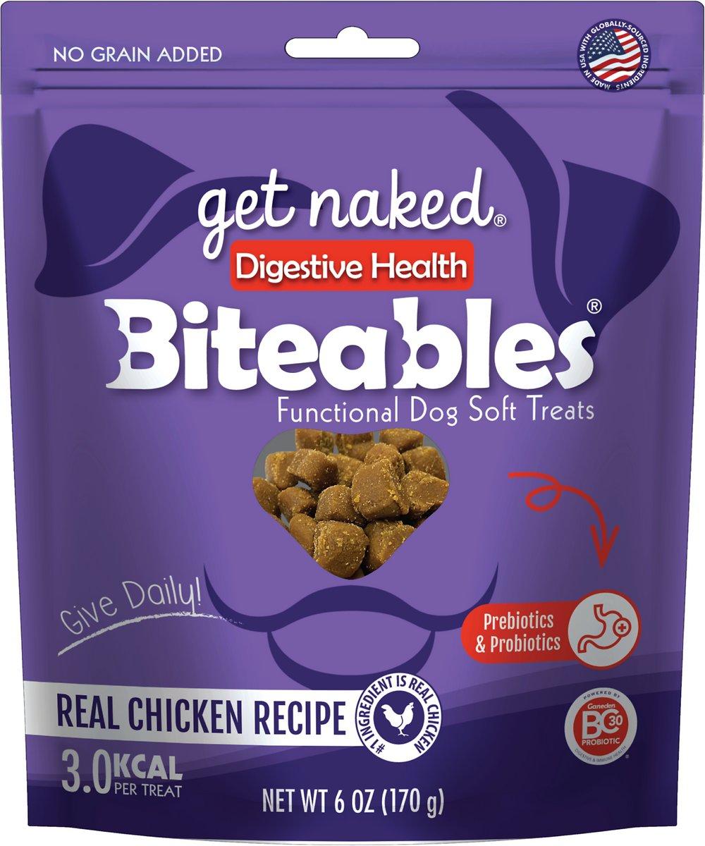Get Naked Biteables Digestive Health Real Chicken Recipe Dog Treats, 6-oz