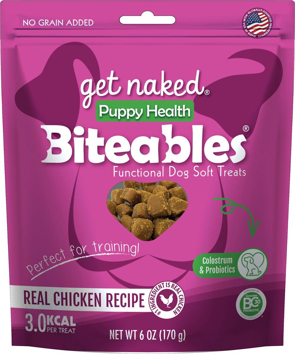 Get Naked Biteables Puppy Health Real Chicken Recipe Dog Treats, 6-oz