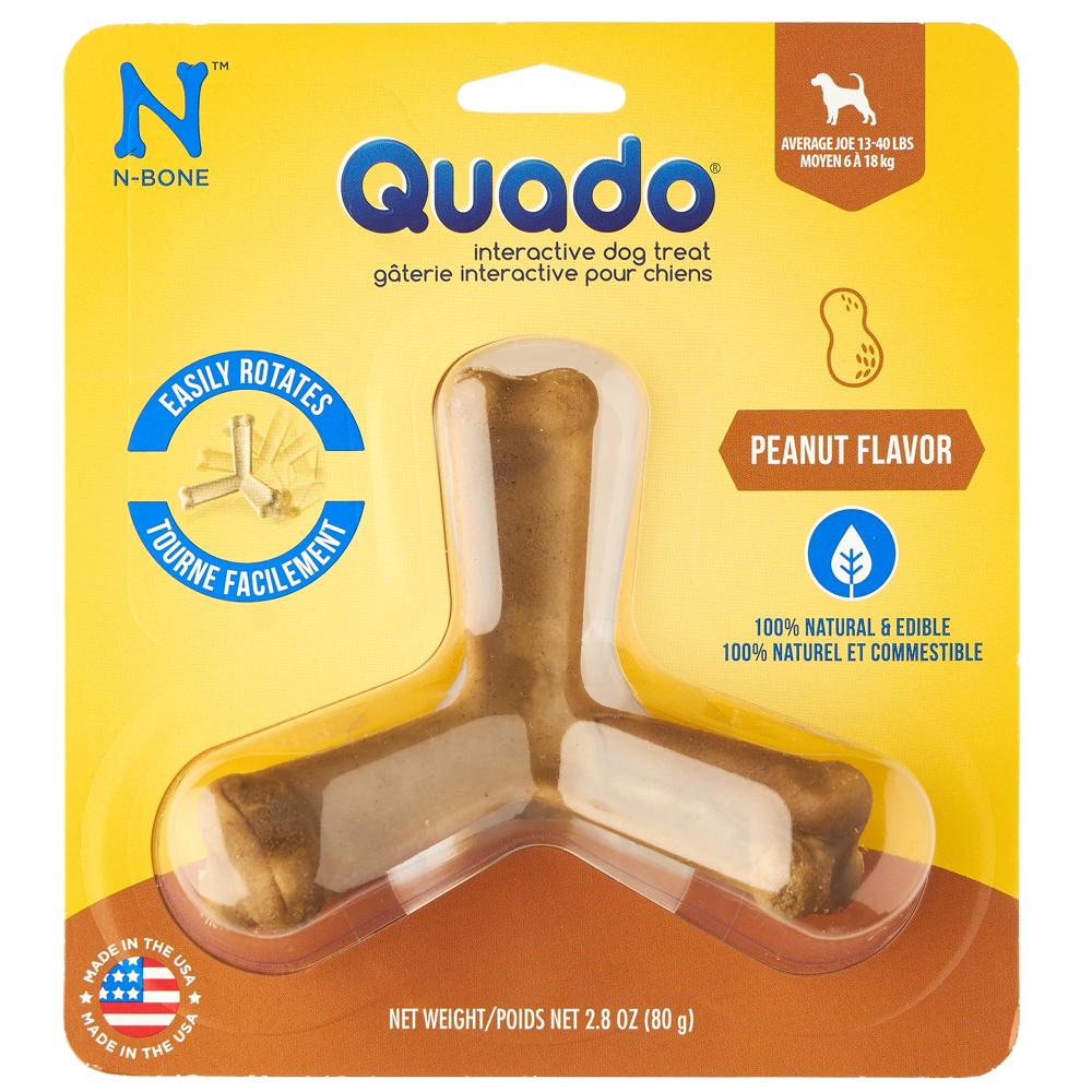 N-Bone Quado Peanut Dog Treats, Average Joe