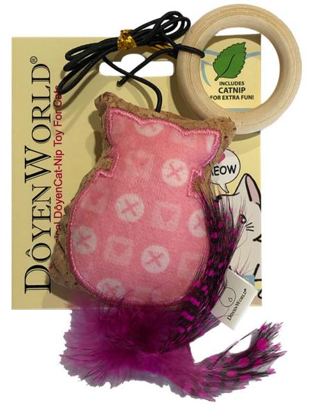 DoyenWorld Ring Feather Catnip Cat Toy, Pink