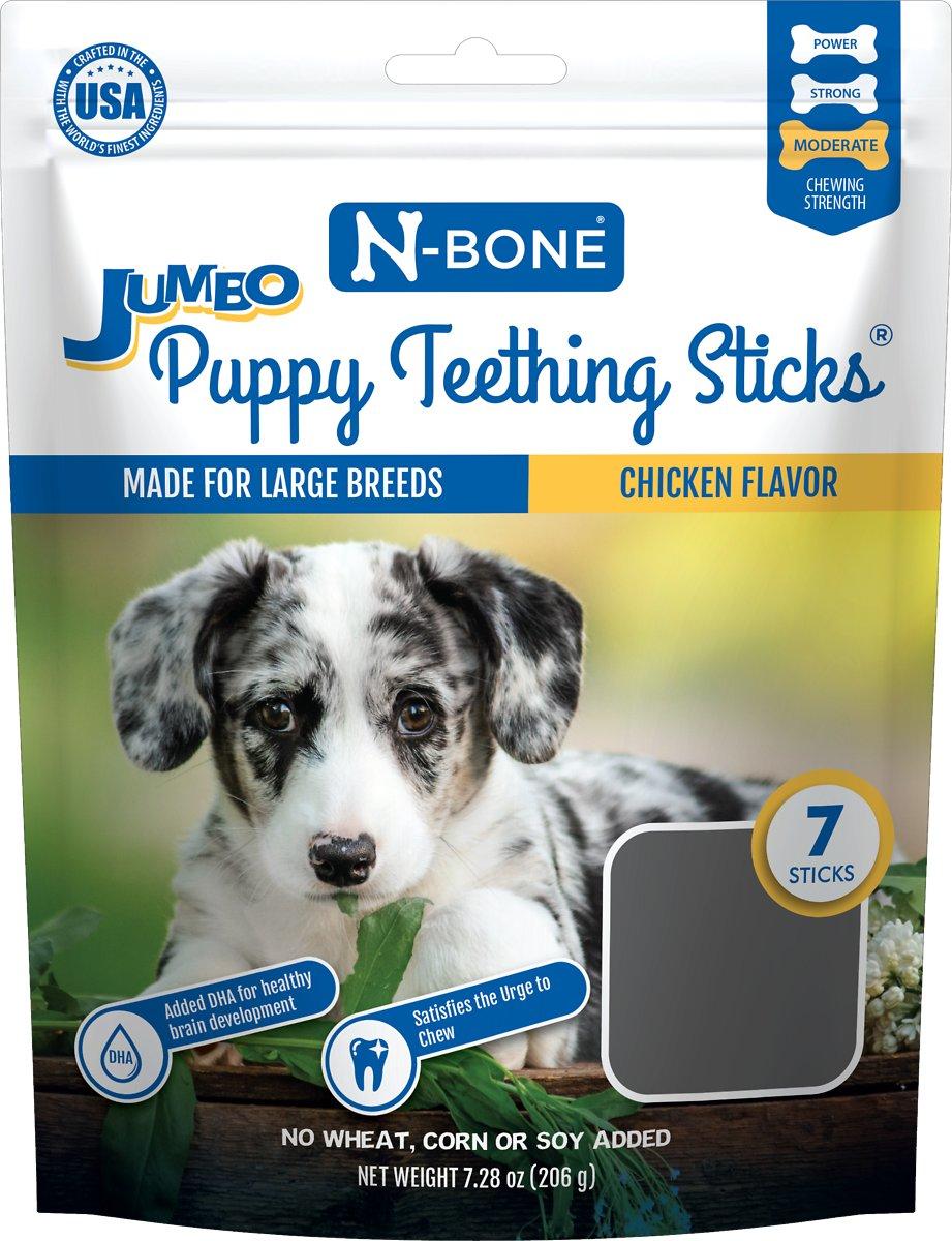 N-Bone Jumbo Puppy Teething Sticks Chicken Flavor Dog Treats
