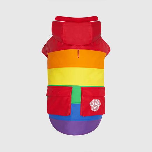 Canada Pooch Torrential Tracker Dog Raincoat, Rainbow, 22