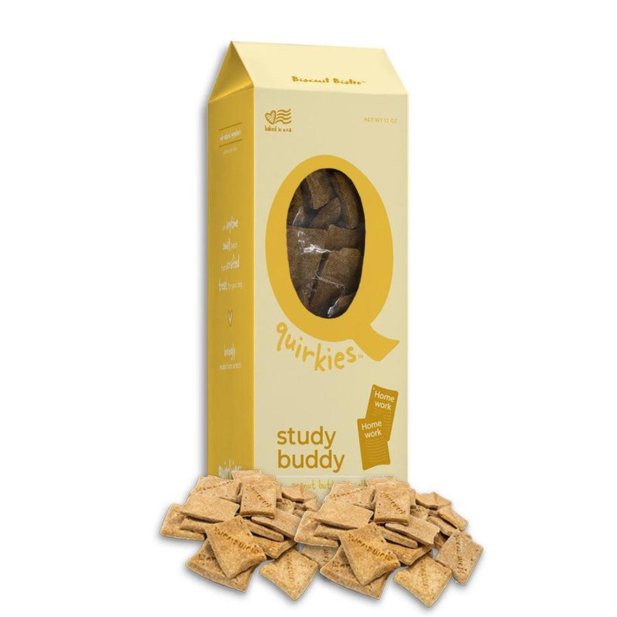 Petknowingly Quirkies Study Buddy Peanut Butter & Jelly Dog Treats, 12-oz