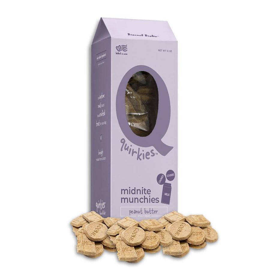 Petknowingly Quirkies Midnite Munchies Peanut Butter Dog Treats, 12-oz