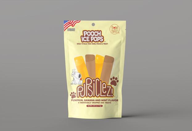 Luv Tails Pupsiclez Pooch Ice Pops Pumpkin, Banana & Mint Individually Wrapped Dog Treats