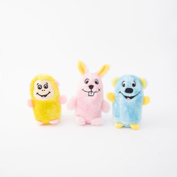 ZippyPaws Squeakie Buddies Bear, Bunny, Moose Dog Toy