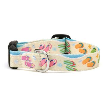 Up Country Dog Collar, Flip Flops, 1-in x 15-21-in