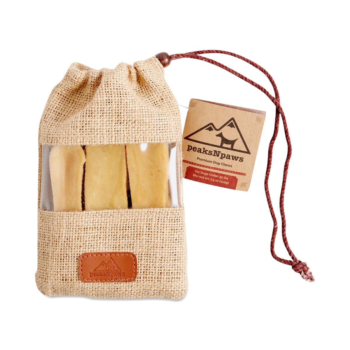 peaksNpaws Premium Himalayan Yak Milk Chews Dog Treats, Medium