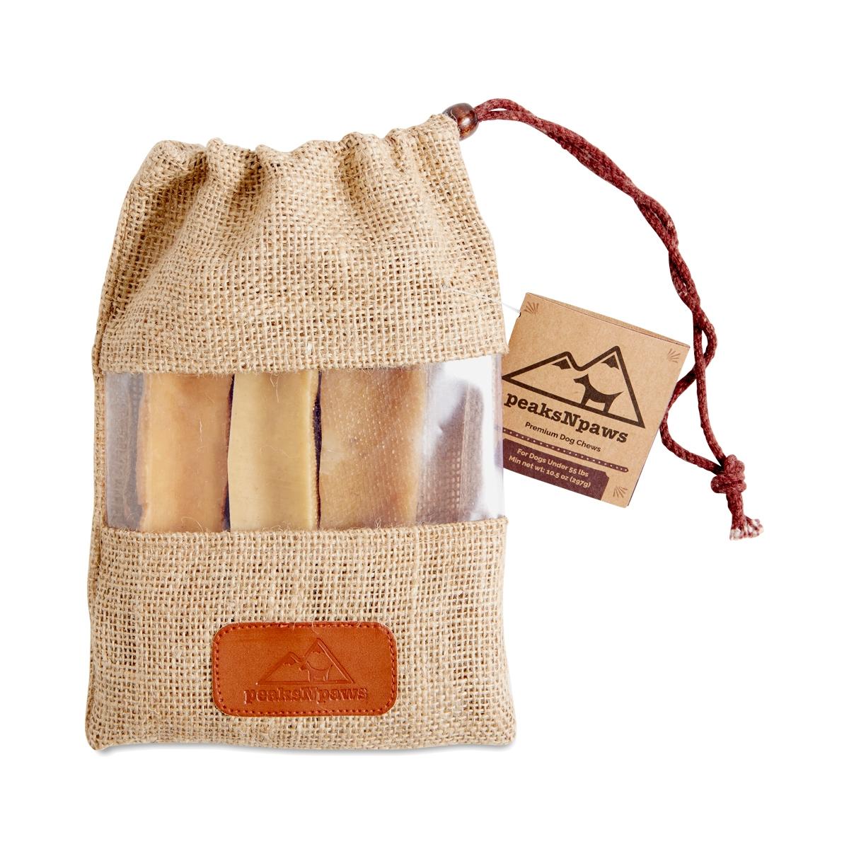peaksNpaws Premium Himalayan Yak Milk Chews Dog Treats, Large