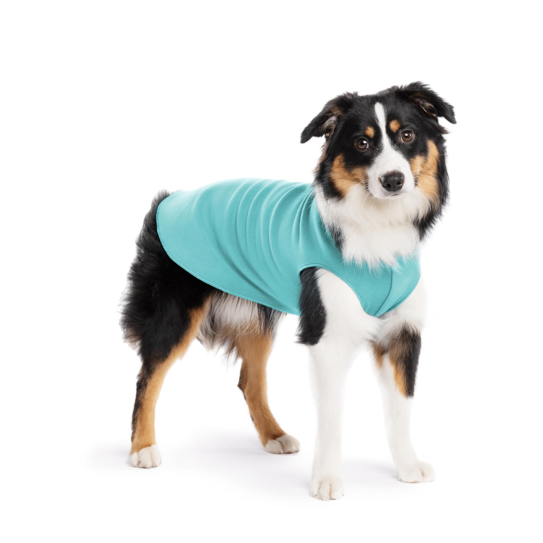 Goldpaw Stretch Fleece Dog Coat, Turquoise, 14