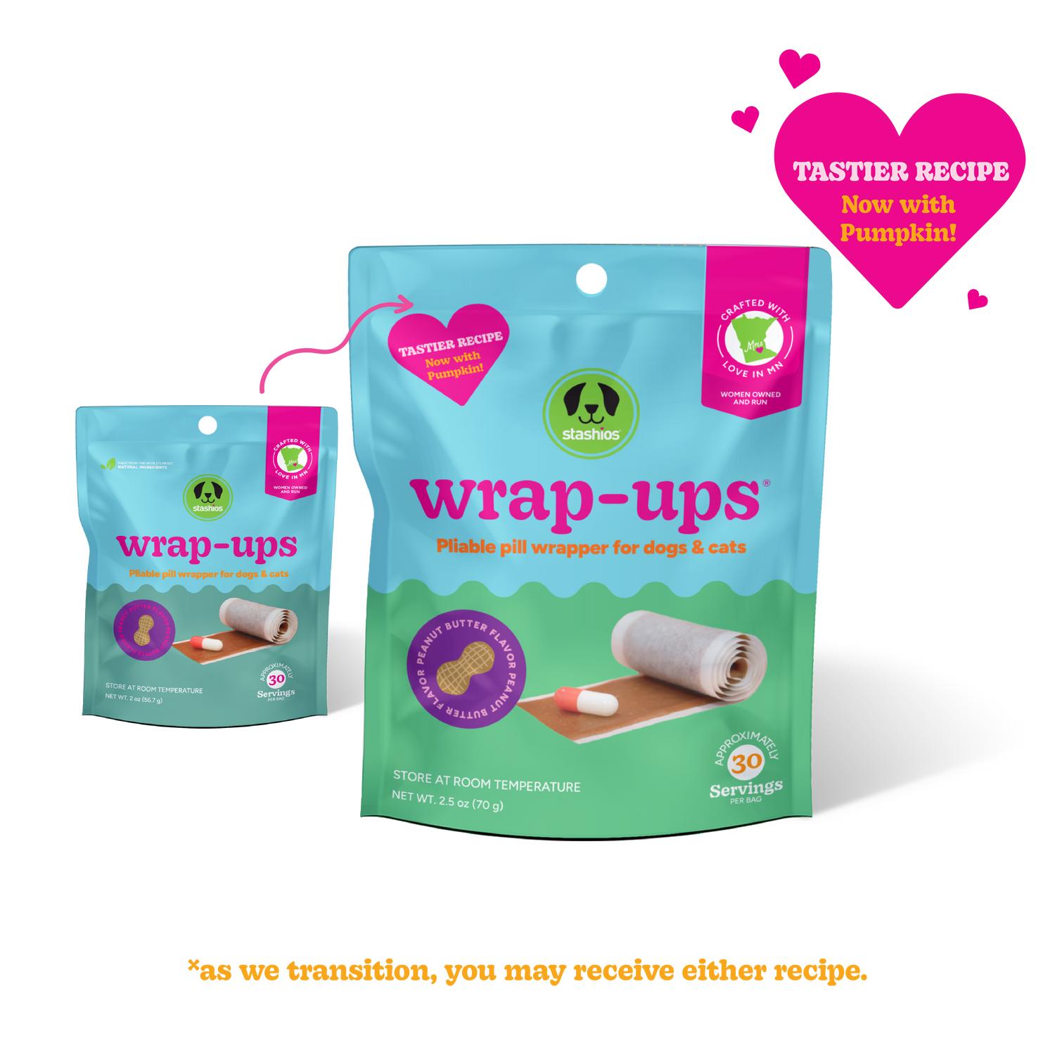 Stashios Wrap-Ups Peanut Butter Flavored Dog & Cat Treats, 2-oz