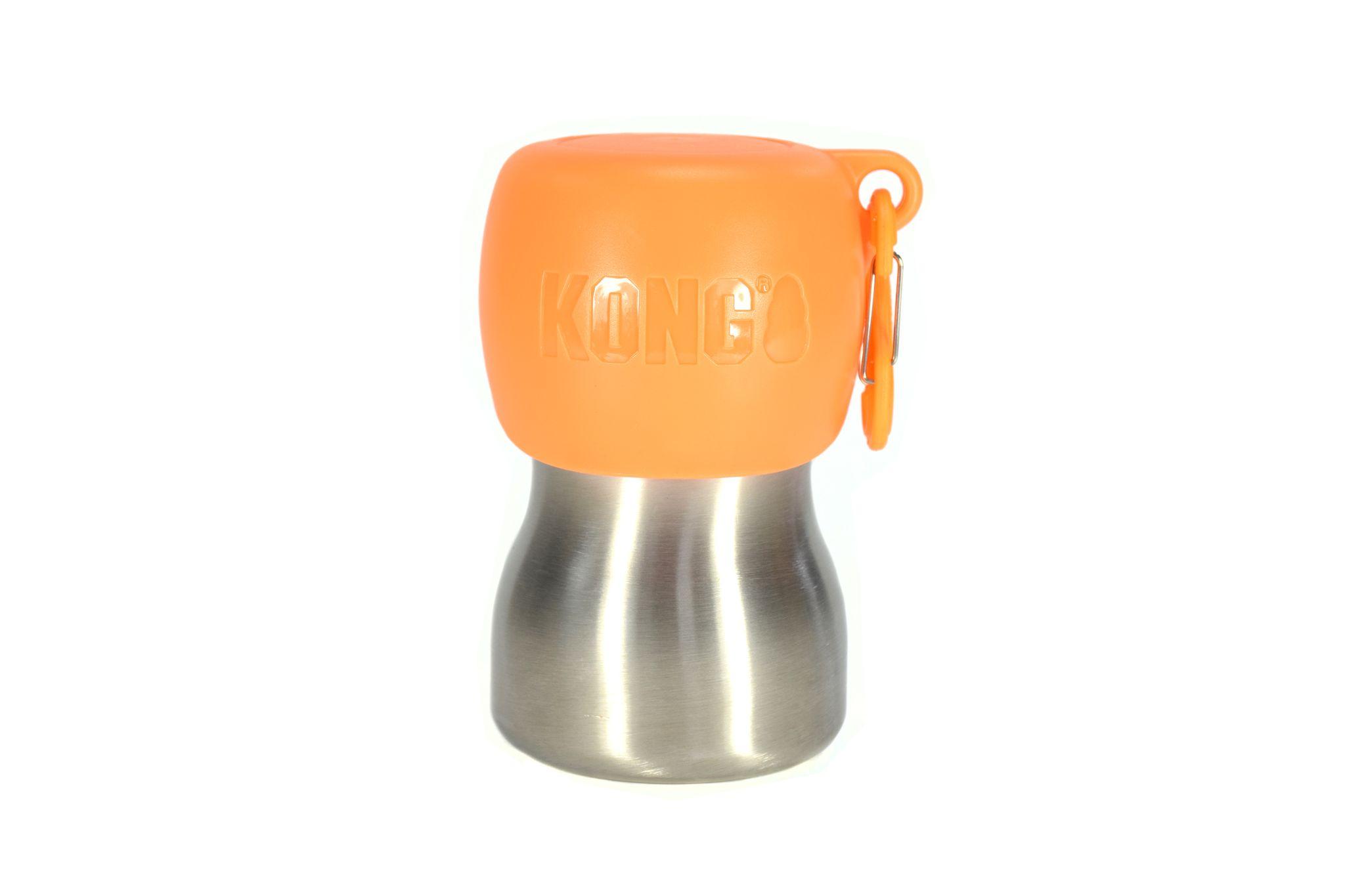 KONG H2O Stainless Steel Dog Water Bottle, Orange