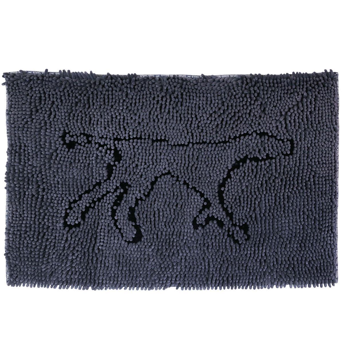 Tall Tails Wet Paws Dog Mat, Charcoal, Medium (**)