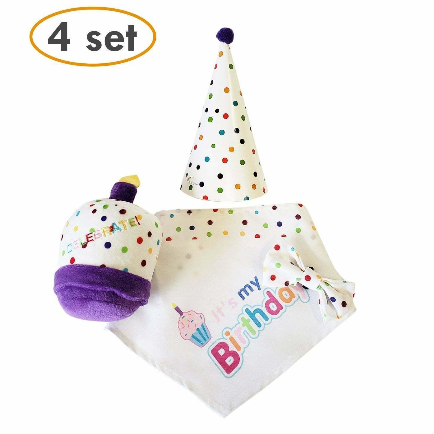 JoJo Modern Pets Dog Birthday Kit, 4-count