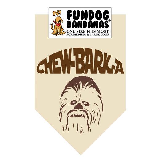 FunDog Bandanas Chew-Bark-A Dog Bandana, Natural, One Size Fits Most for Medium to Large Dogs