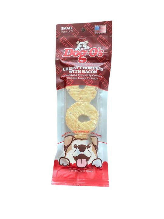 Dog-O's Bacon Cheesey Chompers Treats for Small Dogs, 3-pk