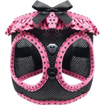 Doggie Design American River Choke Free Dog Harness, Hot Pink/Black Polka Dot