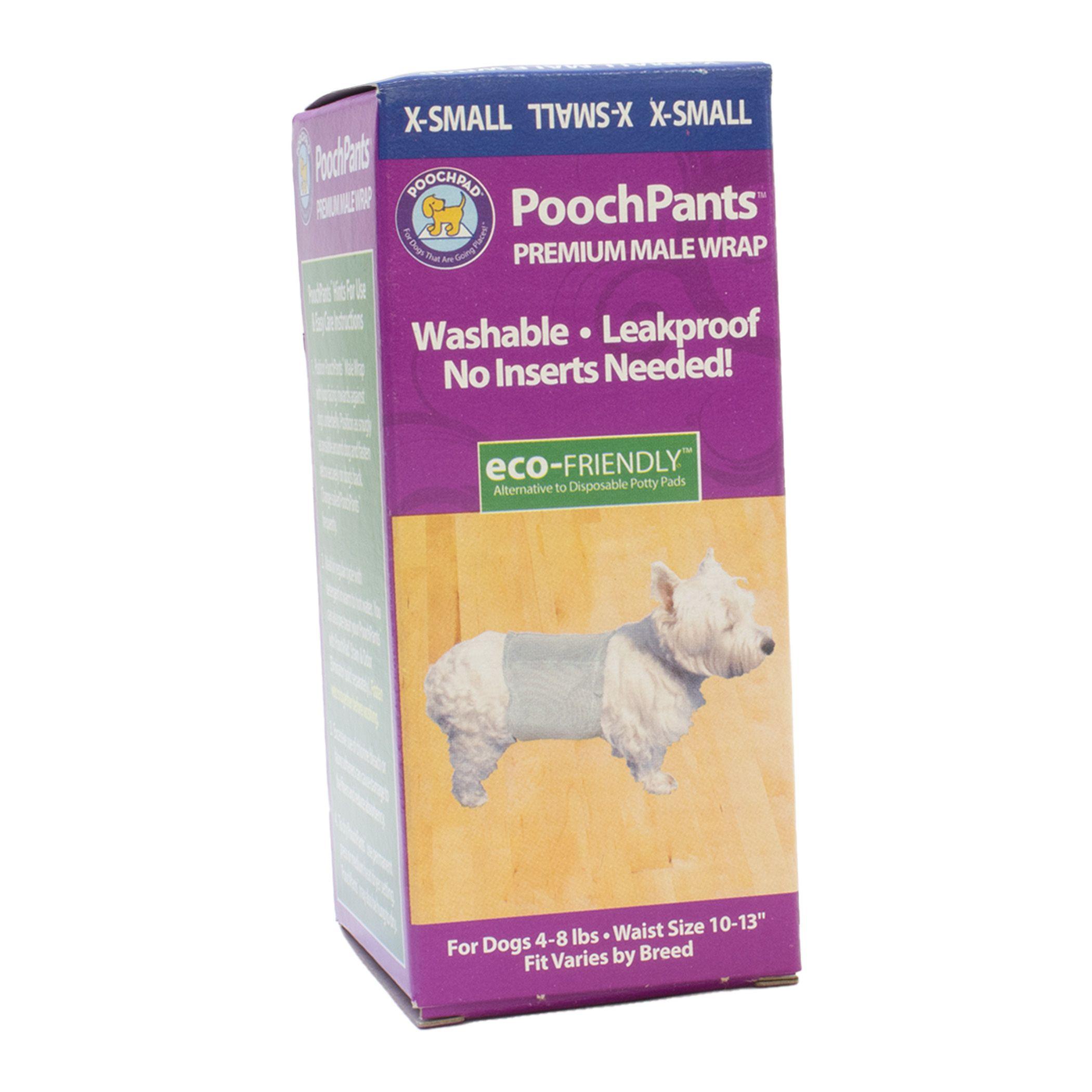PoochPad PoochPants Premium Reuseable Male Dog Wrap, X-Small