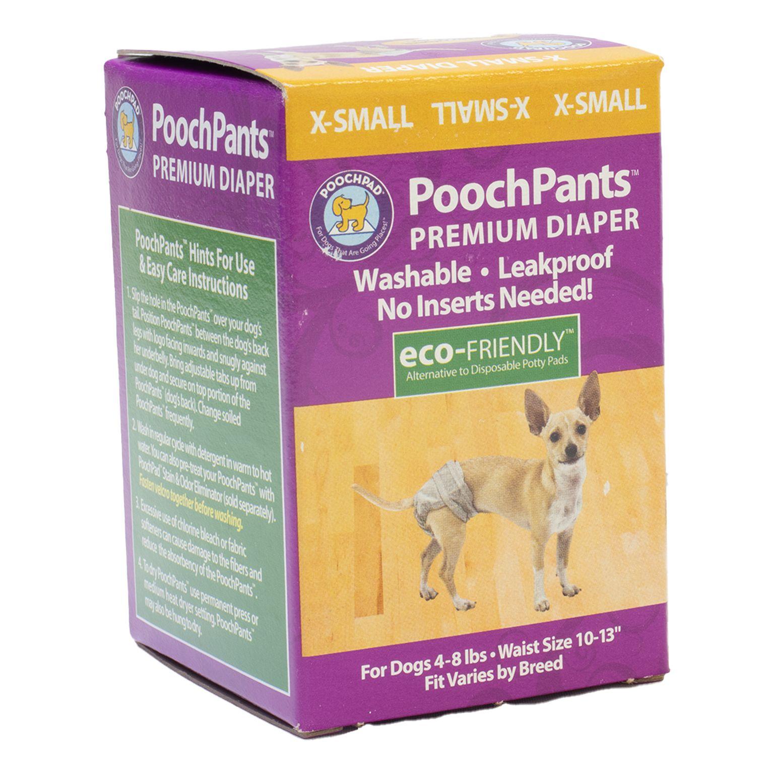 Poochpad PoochPants Premium Reuseable Dog Diaper, X-Small