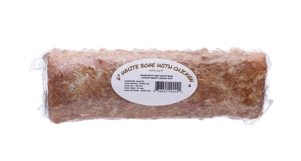 Preen Pets White Bone Chicken Wrapped Dog Treats, 6-in