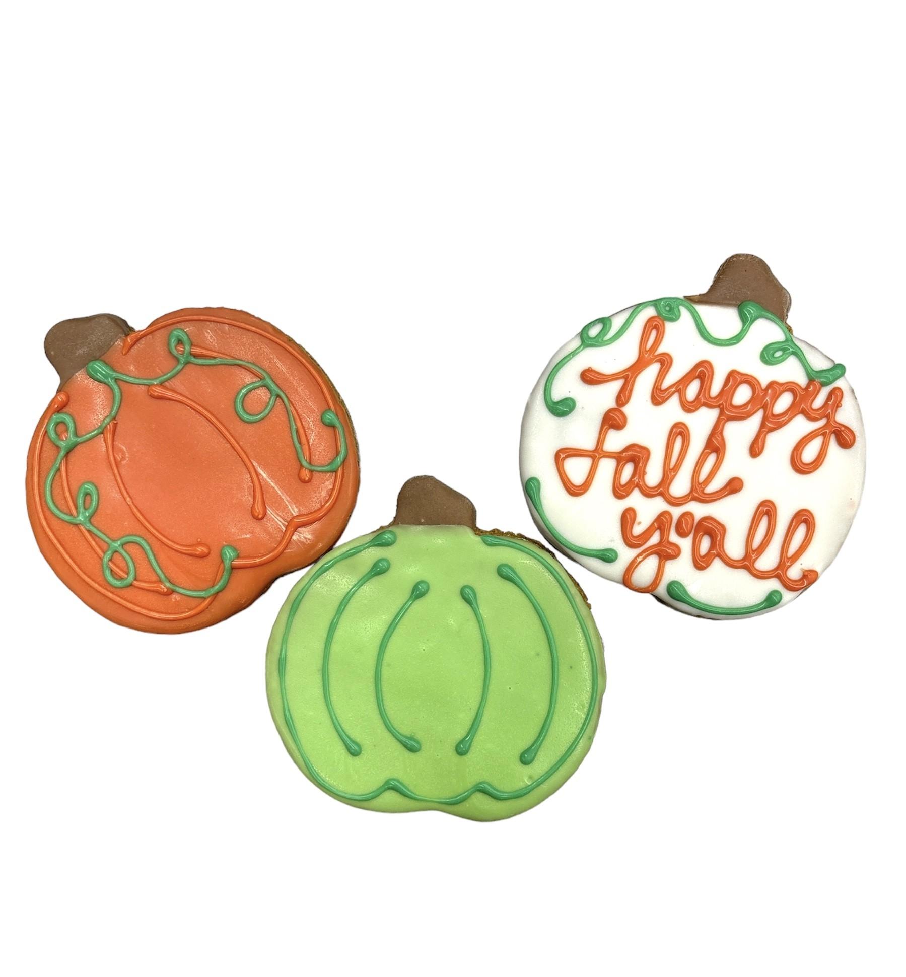 Paws Gourmet Bakery Fall Pumpkin Dog Treats, 3.5-in x 3-in