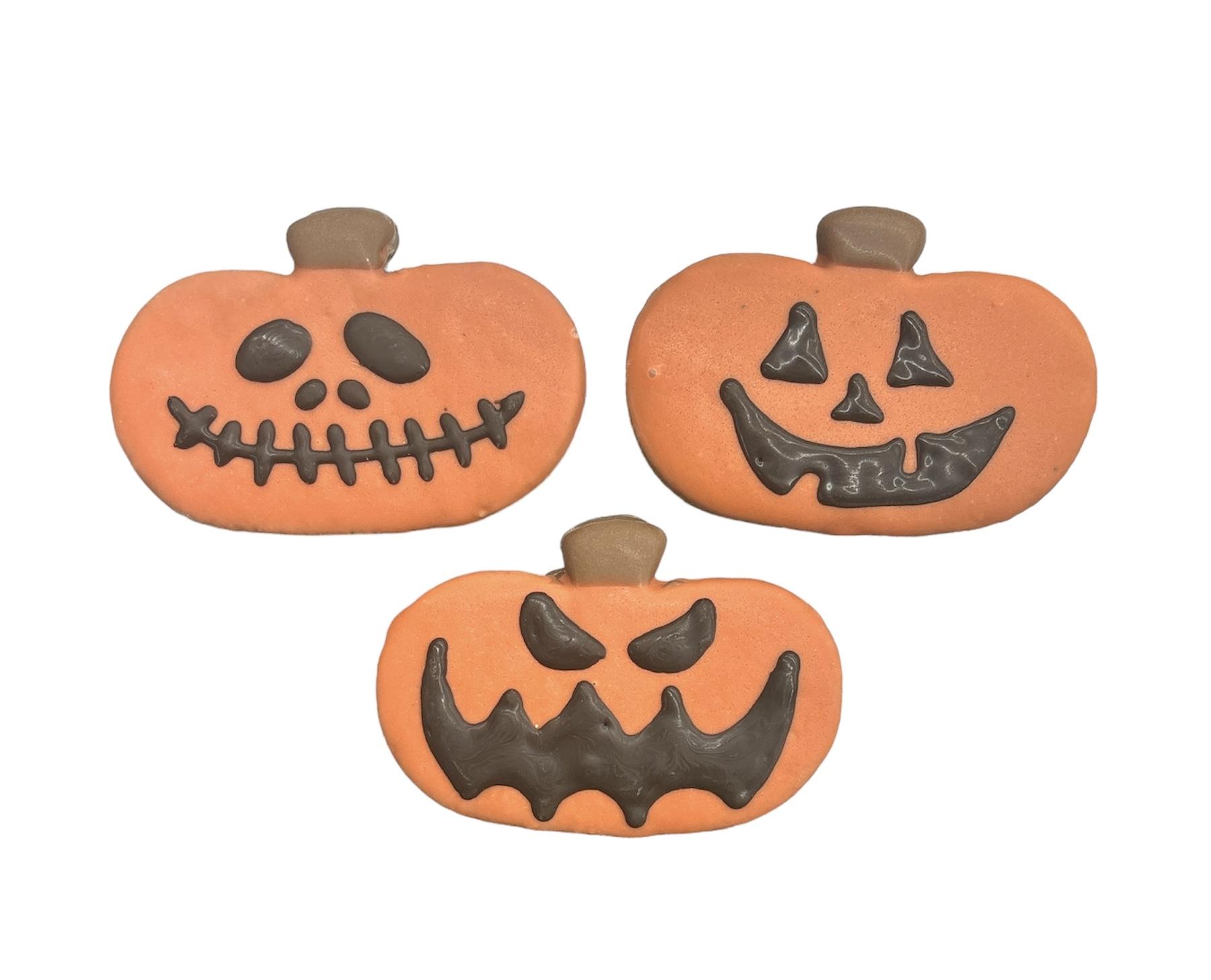 Paws Gourmet Bakery Halloween Jack O'Lantern Dog Treats, 3.5-in x 3-in