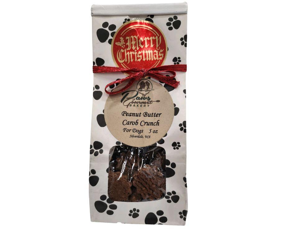 Paws Gourmet Bakery Christmas Peanut Butter Crunch Gift Bag Dog Treats