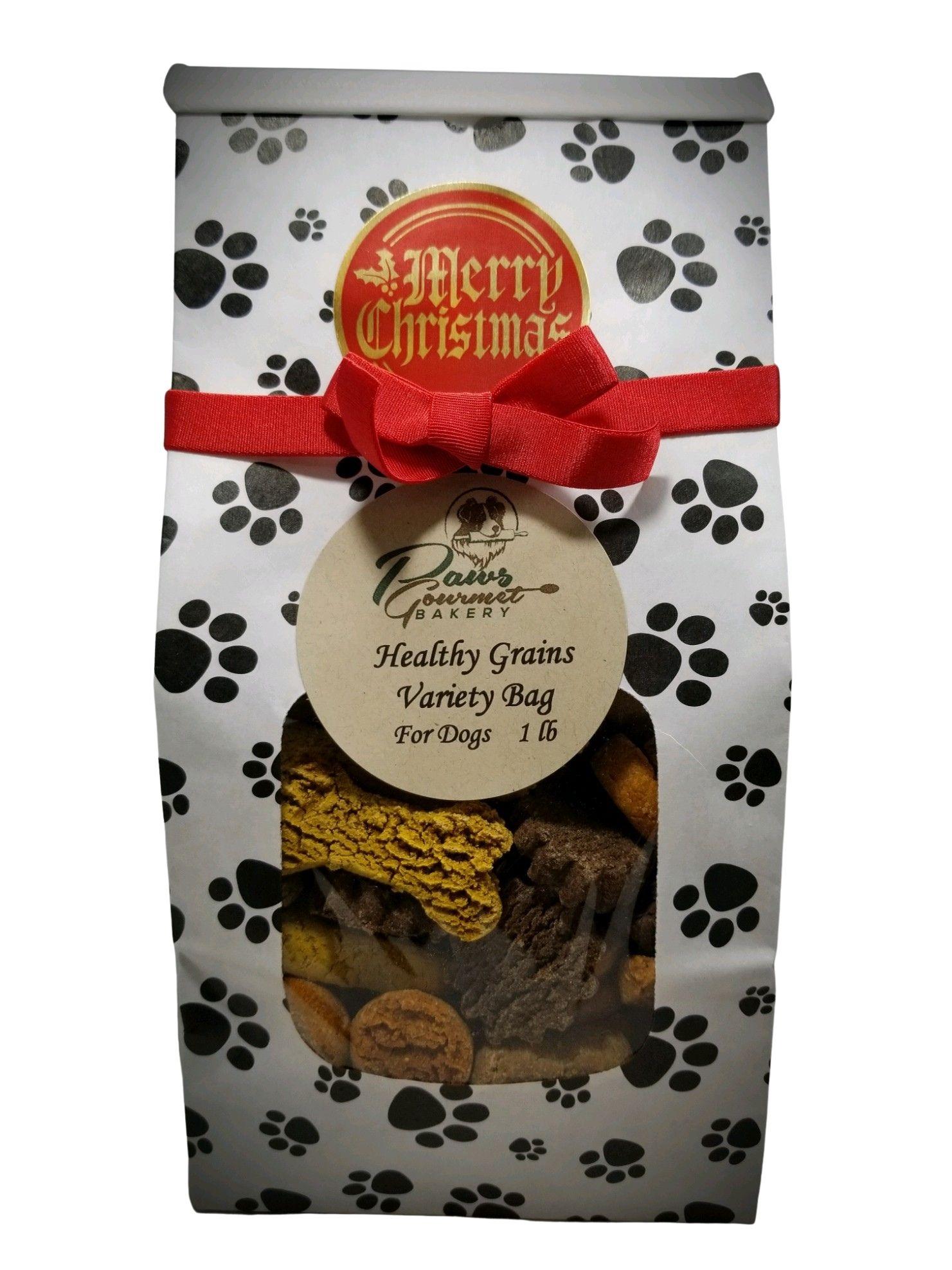 Paws Gourmet Bakery Christmas Grain-Free Variety Bag Dog Treats (**)