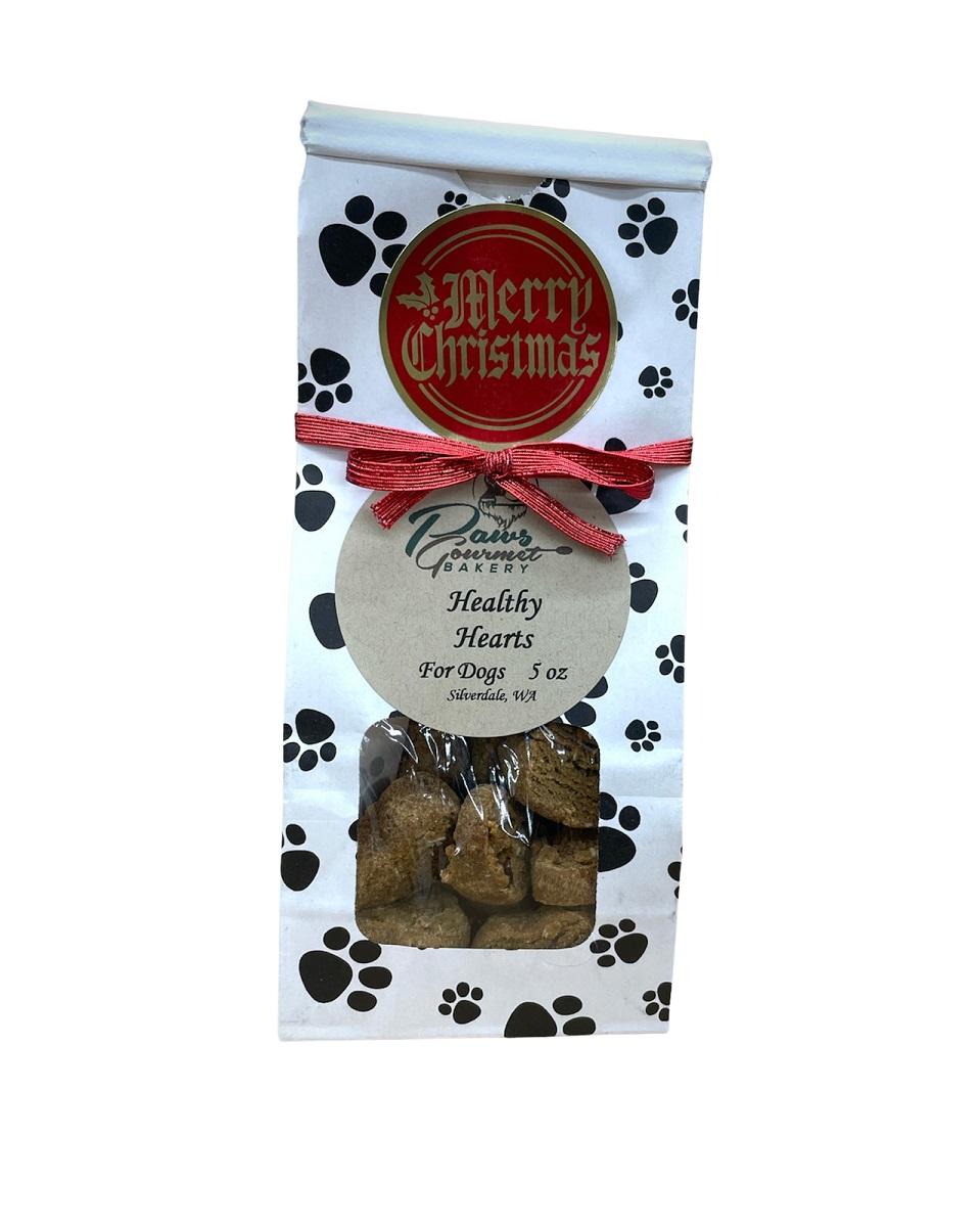 Paws Gourmet Bakery Christmas Healthy Hearts Gift Bag Dog Treats